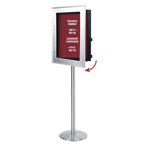 Designer Metal Framed Enclosed Letterboard SwingStands (2-Sided) Free Standing
