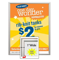 Economical SwingSnap Slim Poster Snap Frame 36x36 with Sleek 1-inch Wide Aluminum Frame Profile