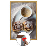 Wood Poster Snap Frames | Comes with 1 1/4" Wide Faux Wood Profile in 3 Finishes and 35+ Sizes +Custom