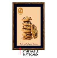 Designer Wood Snap Frames for Posters 12x20 (3" Wide Matboard)