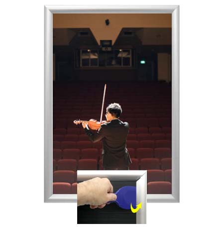 SwingSnaps Front Loading Poster Snap Frames (1 3/4" Security-Style)