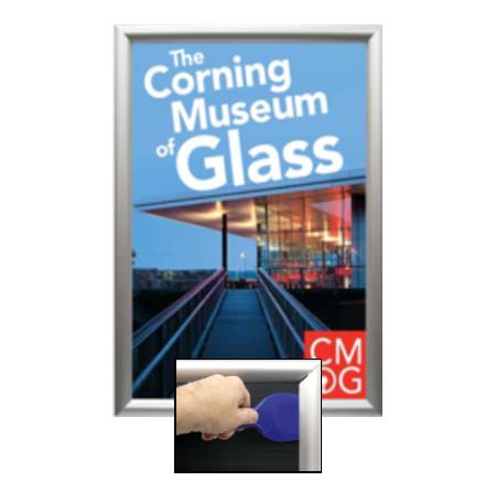 16x16 Poster Snap Open Frames (1 3/4" Security-Style) for MOUNTED GRAPHICS