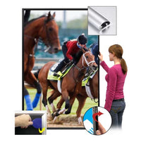 Extra Large, Deep Poster Snap Frames Security-Style 1 1/4-Wide for Mounted Graphics on 3/8" and 1/2" Thick Boards in 20+ Sizes and Custom Sizes