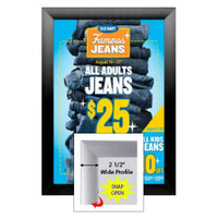 SwingSnaps Poster Snap Frame 20x28 | with Bold 2 1/2" Wide Edge Frame Profile