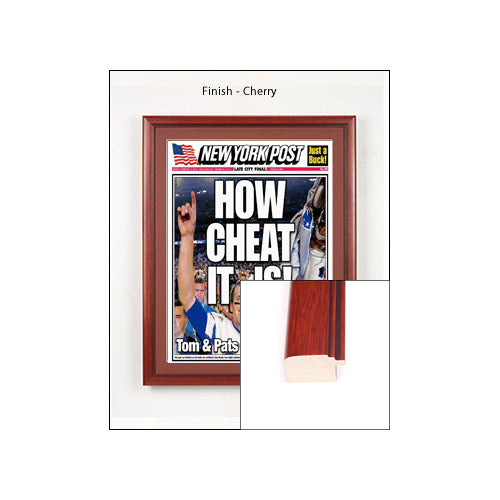 New England Patriots Superbowl 49 Newspaper Wood Display Frame