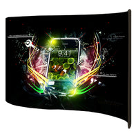 10' EXTRA LARGE WIDE WAVE-SHAPED STANDING BANNER DISPLAY