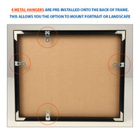10x12 Picture Frames with Matboard (Classic Metal Poster Display)