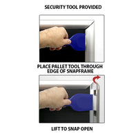 SECURITY TOOL HELPS OPEN 11x14 FRAMES