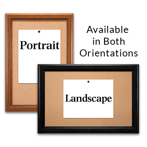 Open Face #353 Wood Framed 11 x 17 Access Cork Boards Can be Ordered in Portrait or Landscape Orientation