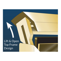 Top Frame has a Lift Off Design allowing for Easy Poster Changes 11 x 14 