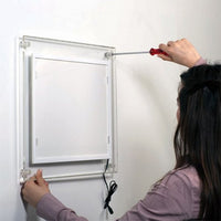 Easy to install, mount clear acrylic onto a wall with a screwdriver.