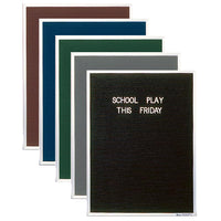 5 Felt Letter Board Colors (BLACK, GREY, GREEN, BLUE, BURGUNDY) (Shown without the Front Radius Frame)