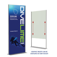 14x96 Silver Poster Board Floor Display Holds Rigid Mounted Graphics up to 1/2" MAX Thickness