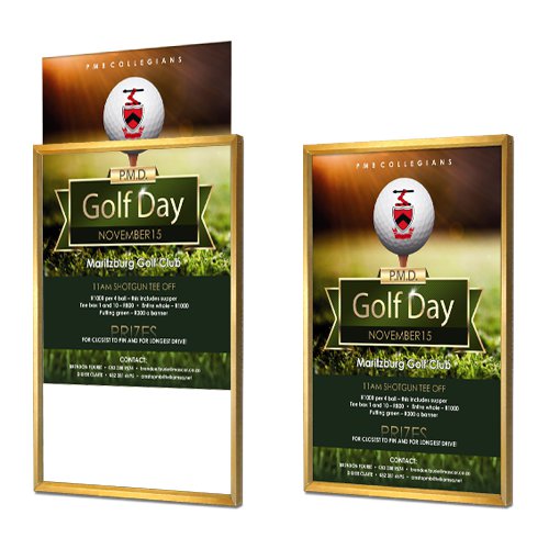 14x22 Deluxe Hospitality Sign Holder Floorstand Displays + Brass Finishes +  3 Finishes