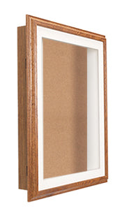 16 x 20 Wood Framed Oak Shadow Box Display Case