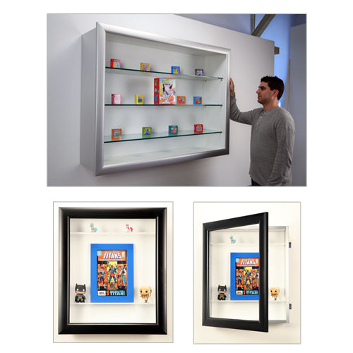 SUPER WIDE FACE SHADOW BOX 16 x 20 WITH SHELVES (9" DEEP) | WALL MOUNT