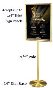 Hospitality 16x16 Sign Holder Floorstand Displays