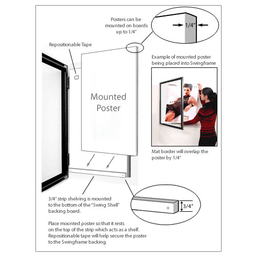 16x20 Frame  SwingFrame, Swing Open Classic Poster Display Frame –  Displays4Sale