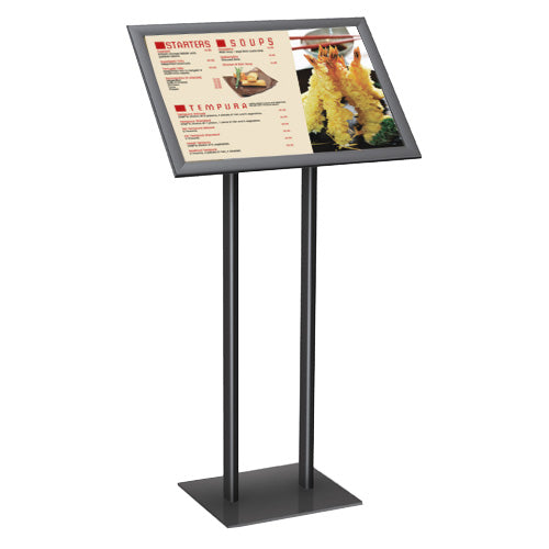 Adjustable 11x17 Pedestal Sign Holder  Pole Telescopes from 26 - 50 –  FloorStands