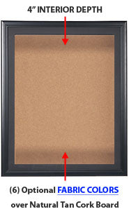 18 x 24 SwingFrame Designer Wood Framed Shadow Box Display Case w Cork Board 4 Inch Deep