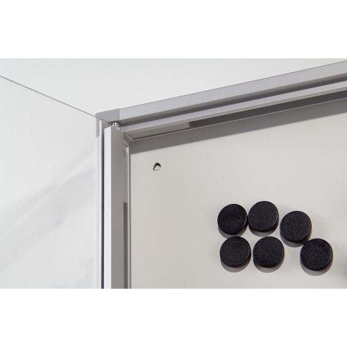 Lockable Indoor Magnetic Boards come with a set of magnets to keep your posters, graphics, notices, flyers, and other marketing materials in place.
