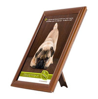 AD Promo Frame 8.5x11 Table Top Sign Frame + Wood Snap Frame Finish