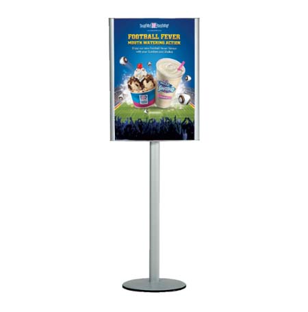 Convex Poster Stand, Silver