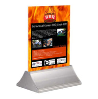 Wedge for Rigid Posters 12" Wide, Silver Aluminum Base, Table Top, Counter Stand or Floor Sign