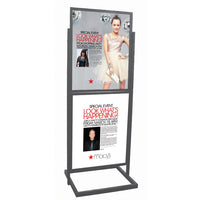 This floor display stand also comes in a silver finish for all occasions!