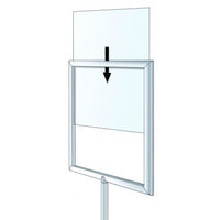 OFF SET TOP LOADING SIGN FRAMES ACCEPTS POSTERS 22x28