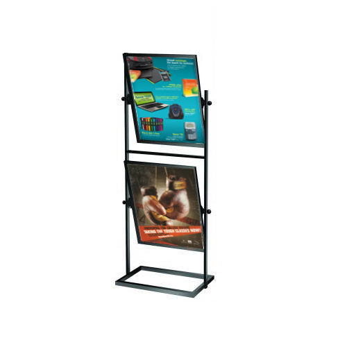 TWO TIER TILTED 22x28 SIGN FRAME SIGN STANDS (SHOWN in BLACK)
