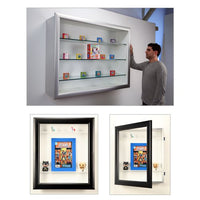 SUPER WIDE FACE SHADOW BOX 20 x 24 WITH SHELVES (8" DEEP) | WALL MOUNT