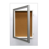 20 x 24 SwingFrame Designer Metal Frame Shadow Box Display Case w Cork Board 4 Inch Deep
