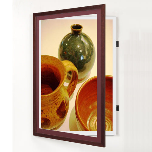 20x30 Frames, Swing Open, SwingFrame #361 Wood Poster Display Frame 20 x  30 with Matboard