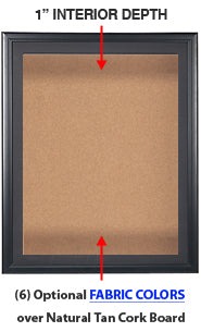 20 x 30 SwingFrame Designer Wood Framed Shadow Box Display Case w Cork Board 1 Inch Deep