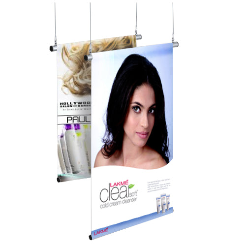 22" WIDE CEILING MOUNTED GRAPHIC DISPLAY BARS (SINGLE SECTION)