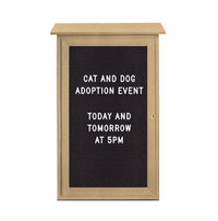 22x28 Outdoor Message Center with Letter Board Wall Mounted - LEFT Hinged