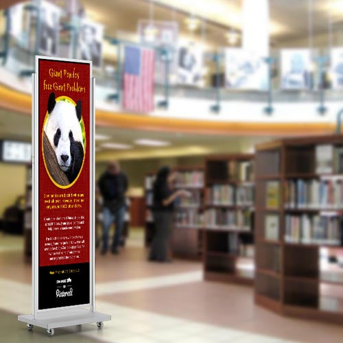 Marketing Holders Sign Holder Display Stand 11 x 14 Table Top Side Loading  Slanted Back Large Printed Media Business Signage for Retail Locations