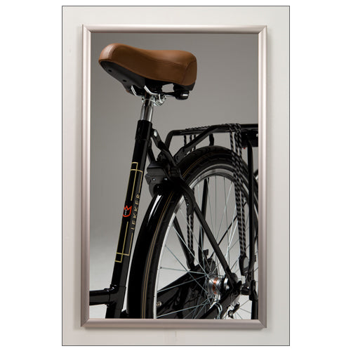 SATIN SILVER 24x24 METAL FRAME WITH 1" WIDE FRAME PROFILE