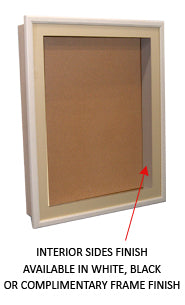 Lighted 24 x 24 Shadow Box Display Case - Enclosed Bulletin Board