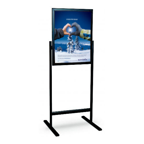 DOUBLE PEDESTAL SIGN STAND WITH 24x36 FRAME (SHOWN in BLACK)