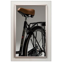 SATIN SILVER 24x48 METAL FRAME WITH 1" WIDE FRAME PROFILE