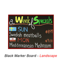 VALUE LINE 24x96 BLACK DRY ERASE BOARD with WOOD FRAME (SHOWN IN LANDSCAPE ORIENTATION)