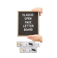 Access Letterboard | Open Face 7x11 Framed Black Vinyl Letter Board with Classic Style Metal Frame