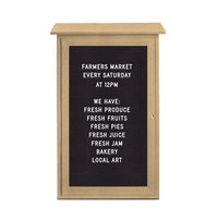 30x40 Outdoor Message Center with Letter Board Wall Mounted - LEFT Hinged
