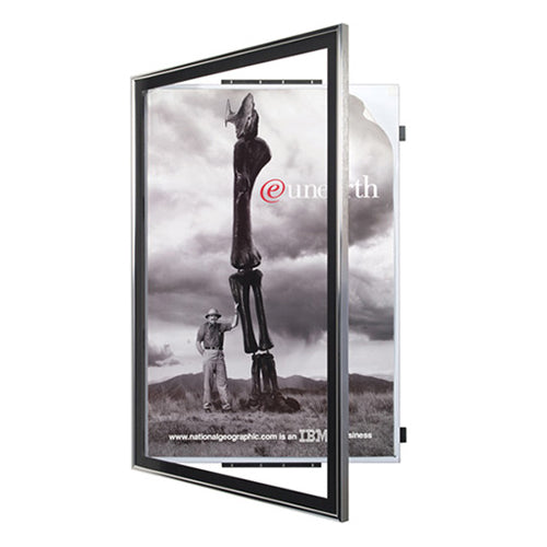 36x48 Custom Black Metal Frame, Off-White Mat with Plexiglass