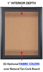 36x48 Designer Wood Shadow Box Display Case w Cork Board 1 Inch Deep –  SwingFrames4Sale