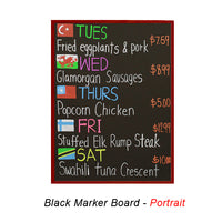 VALUE LINE 36x96 BLACK DRY ERASE BOARD with WOOD FRAME (SHOWN IN PORTRAIT ORIENTATION)