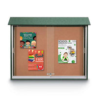 45x30 Outdoor Message Center Wall Mount with Sliding Doors