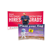 48" High Counter Top Fabric Banner Display (Curved, 17" Deep)
